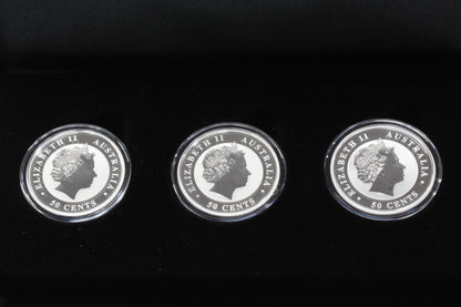 2013 Australian Outback Coloured Silver Coin Collection 1/2oz Three Coin Set