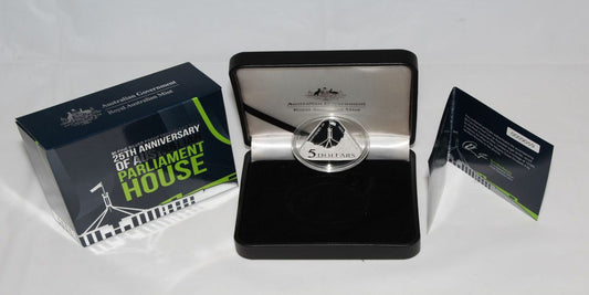 2013 Australian Parliament House 25th Anniversary $5 Silver Proof Coin