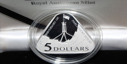 2013 Australian Parliament House 25th Anniversary $5 Silver Proof Coin