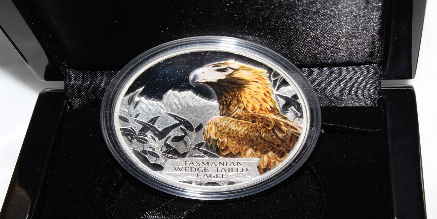 2012 Tuvalu Endangered Tasmanian Wedge Tail Eagle 1oz Silver $1 Proof Coin