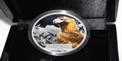 2012 Tuvalu Endangered Tasmanian Wedge Tail Eagle 1oz Silver $1 Proof Coin