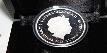 2012 Tuvalu Endangered Tasmanian Wedge Tail Eagle 1oz Silver $1 Proof Coin