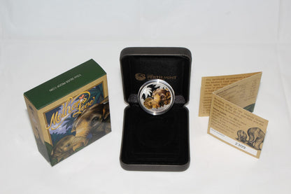 2014 Tuvalu Mother's Love Asian Elephant 1/2oz Silver Proof Coin