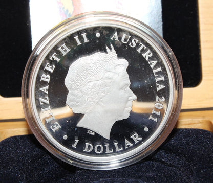 2011 Australia $1 Ginger Meggs 90th Anniversary Silver 1 Oz Proof Coin