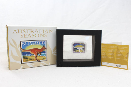 Australia Seasons Summer 2013 Silver 1 Oz Rectangular $1 Coin