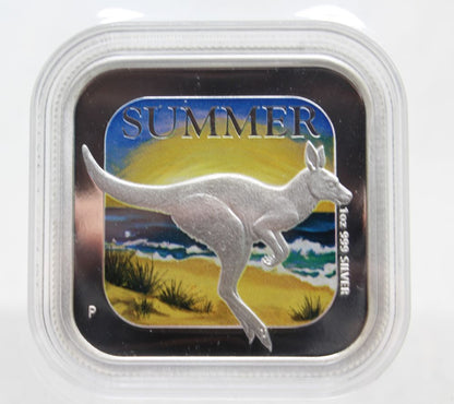 Australia Seasons Summer 2013 Silver 1 Oz Rectangular $1 Coin