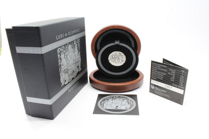 2014 Tuvalu $2 Gods of Olympus Poseidon Antiqued Silver 2oz Coin