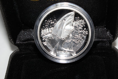 2015 1oz SILVER Australian GREAT WHITE SHARK 1oz one Dollar $1 COIN