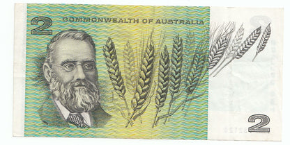 1967 Commonwealth Australia $2 Note Coombs Randall gVF