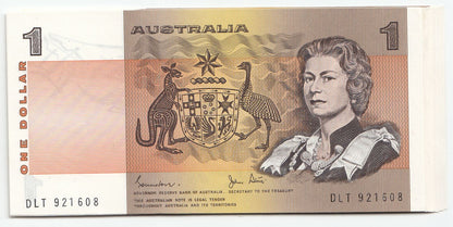 Australia 1982 Johnston Stone $1 Note CONSECUTIVE RUN OF 13 aUNC - UNC