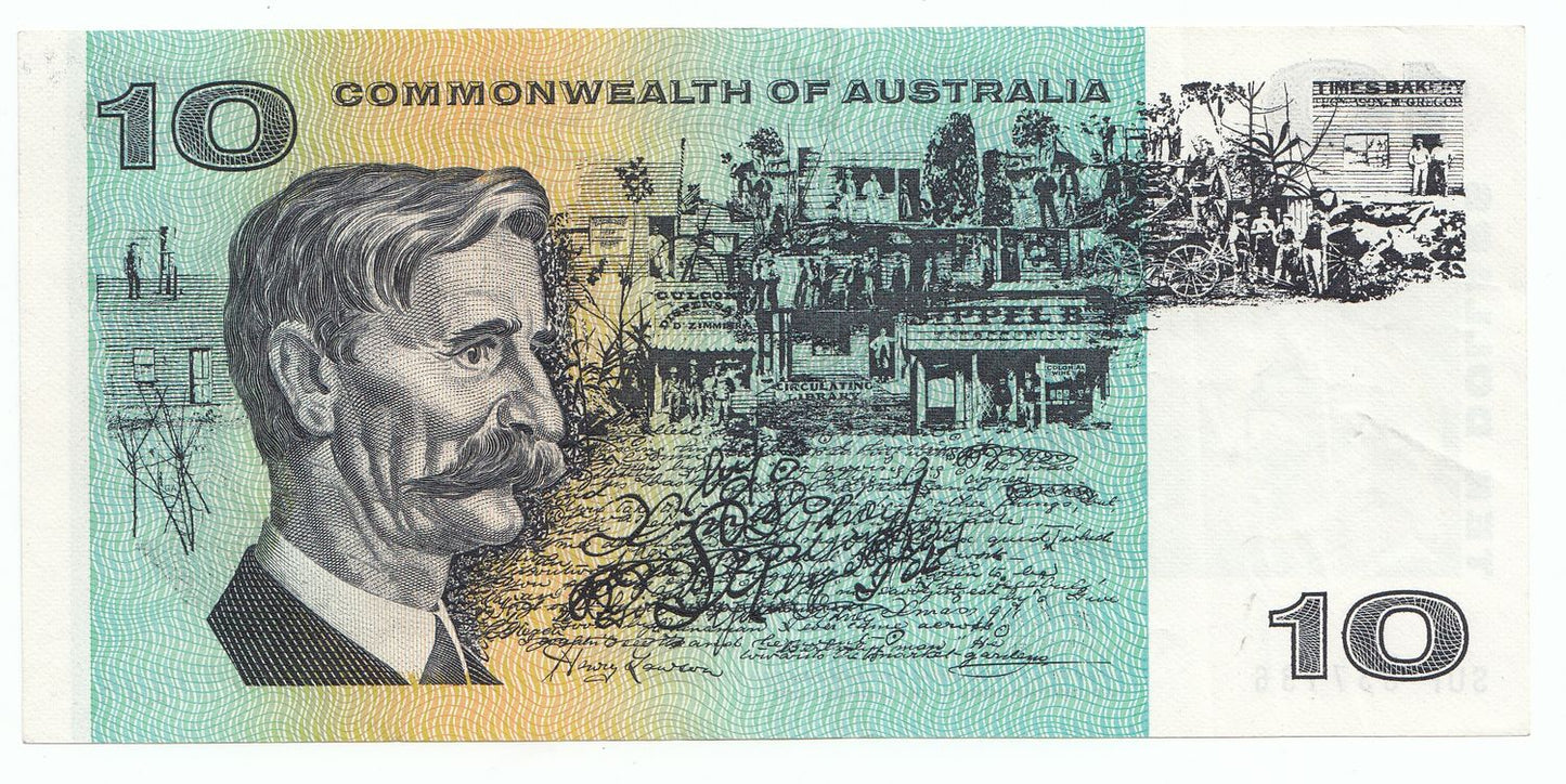 1974 Australia Phillips Wheeler $10 Note gVF