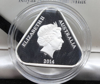 2014 Australia $5 Silver Proof Triangular Coin Lest We Forget