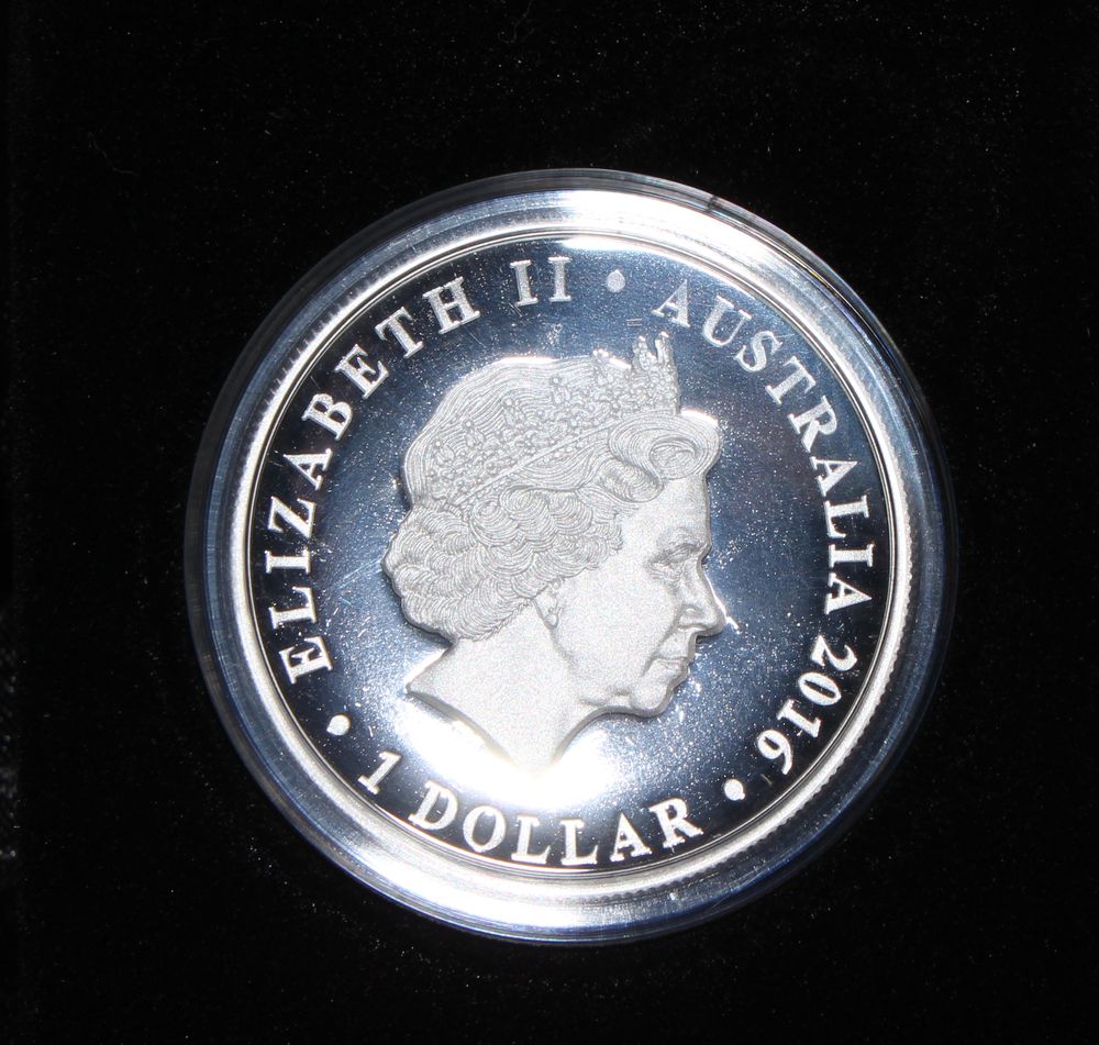 Australia 2016 Silver 1 Oz 90th Anniversary Birthday $1 High Relief Coin