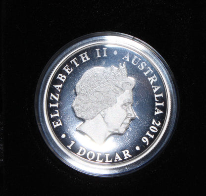 Australia 2016 Silver 1 Oz 90th Anniversary Birthday $1 High Relief Coin
