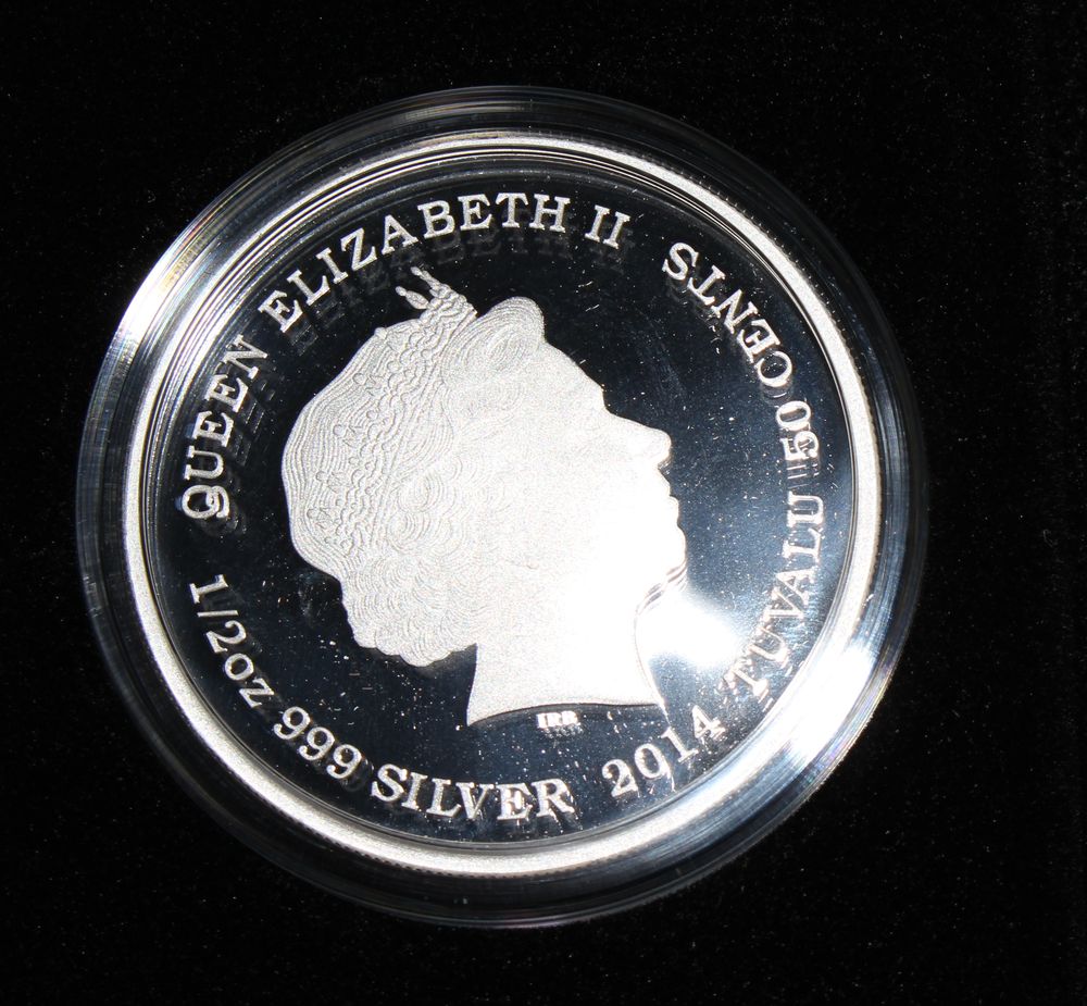 Tuvalu 2014 - 50 Cent 1/2oz. Silver Proof' Mother's Love - Brown Bear'