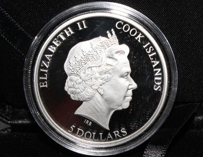2015 Cook Islands $5 Silver .925 Proof World of Parrots Rainbow Lorikeet Coin