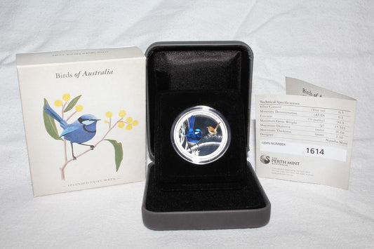 2013 Australia Silver 1/2 Oz 50 Cent Coin Birds of Australia Splendid Fairy Wren