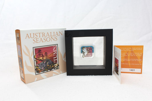 Australia Seasons Autumn 2013 Silver 1 Oz Square Dollar Coin