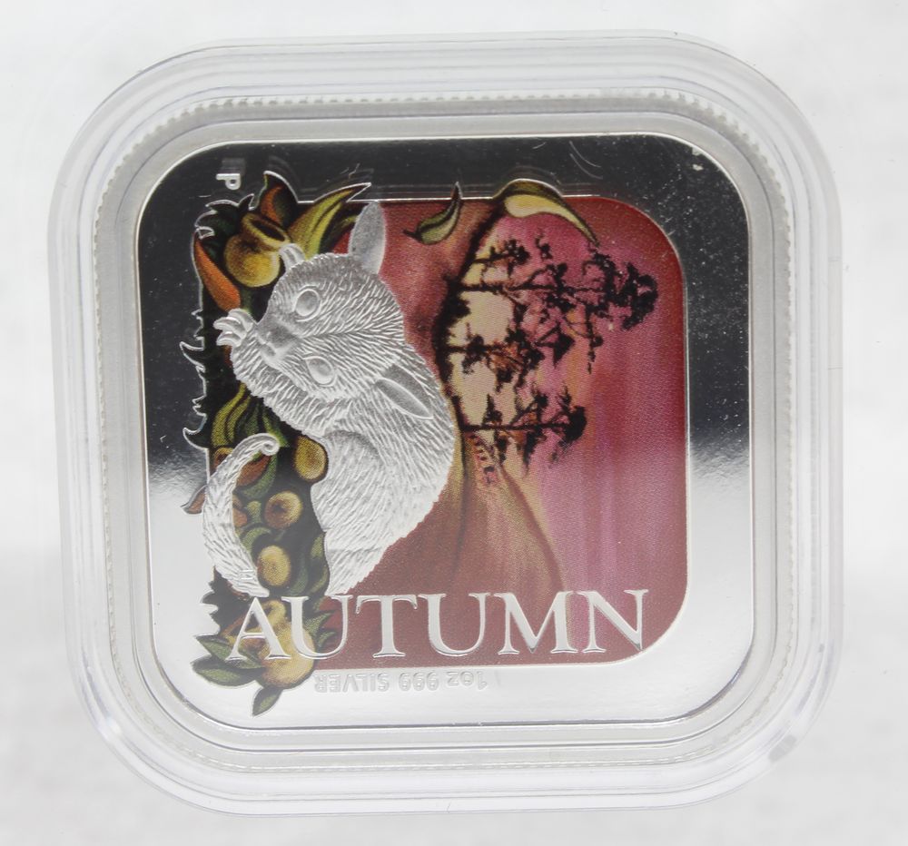 Australia Seasons Autumn 2013 Silver 1 Oz Square Dollar Coin