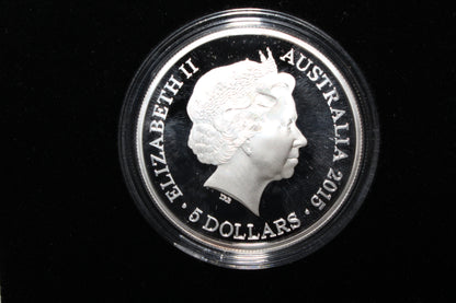 2015 $5 Fine Silver Proof Coin Longest-Reigning Monarch Queen Elizabeth II