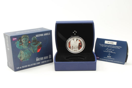 2014 NIUE $1 Doctor Who Monsters WEEPING ANGELS 1/2oz Silver Proof Coin