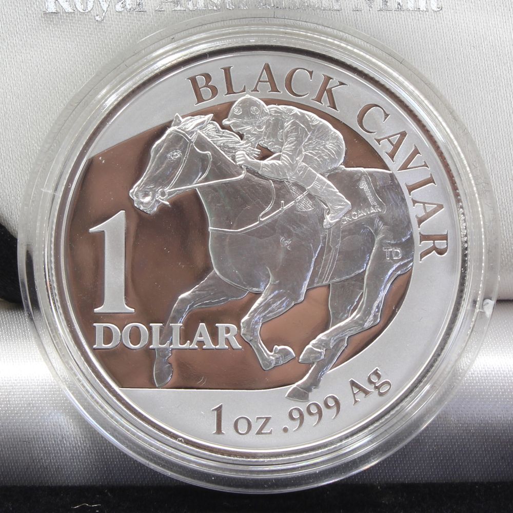 Australia 2013 $1 Black Caviar Perfection 1Oz Silver Proof Coin