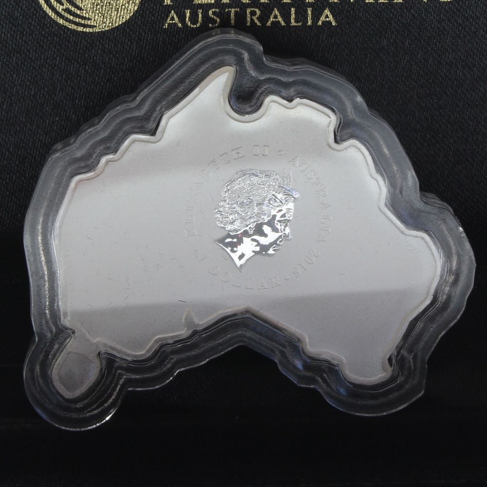 Australia 2015 $1 Wedge Tailed Eagle 1 Oz Map Shaped Coin