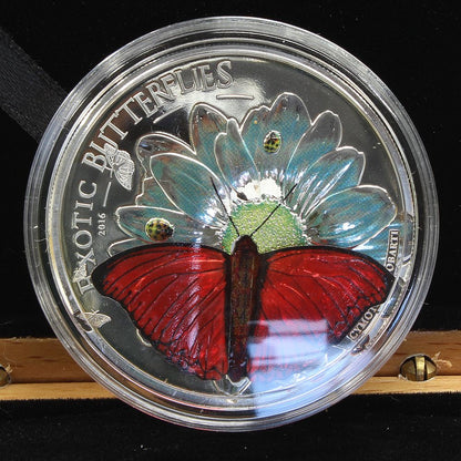 Tanzania 2016 Exotic Butterflies Cymothoe Hobarti 1000 Shillings Proof Coin