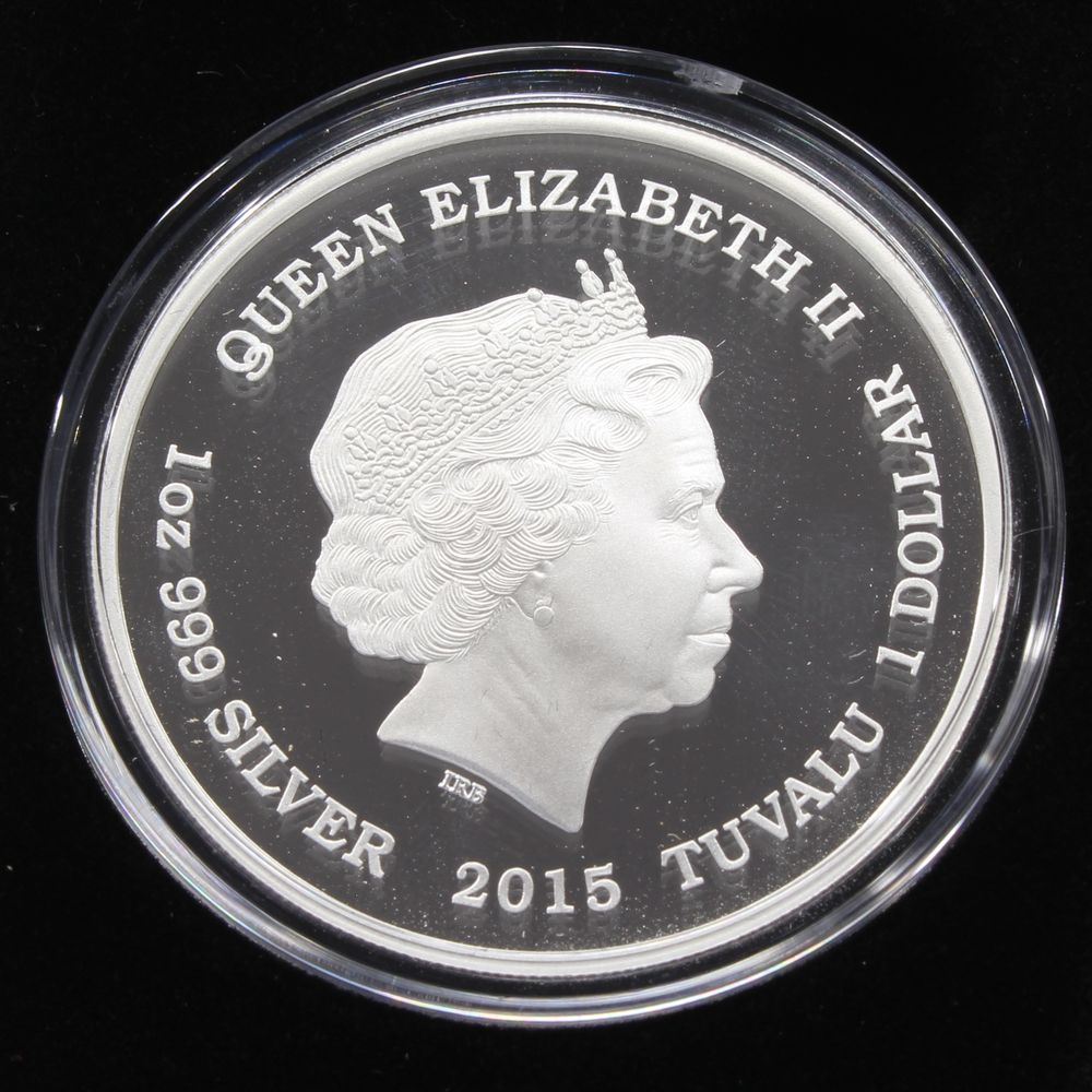 Tuvalu 2015 Alice Adventures in Wonderland Silver 1 Oz $1 Proof Coin 150 Years