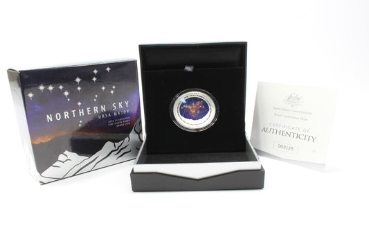 Northern Sky URSA MAJOR 2016 $5 Coloured Fine Silver Proof Domed Coin