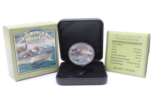 Solomon Islands 2014 First World War Centenary Silver .925 Proof $10 Coin