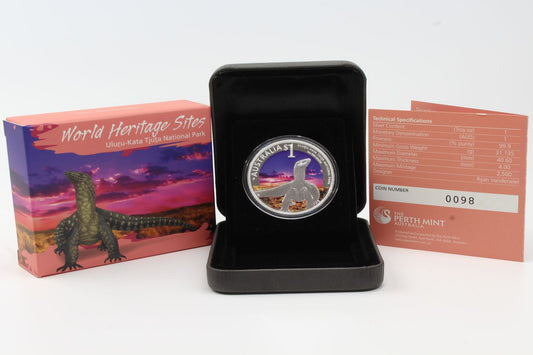 Australia 2014 World Heritage Uluru National Park 1 Oz $1 Silver Proof Coin