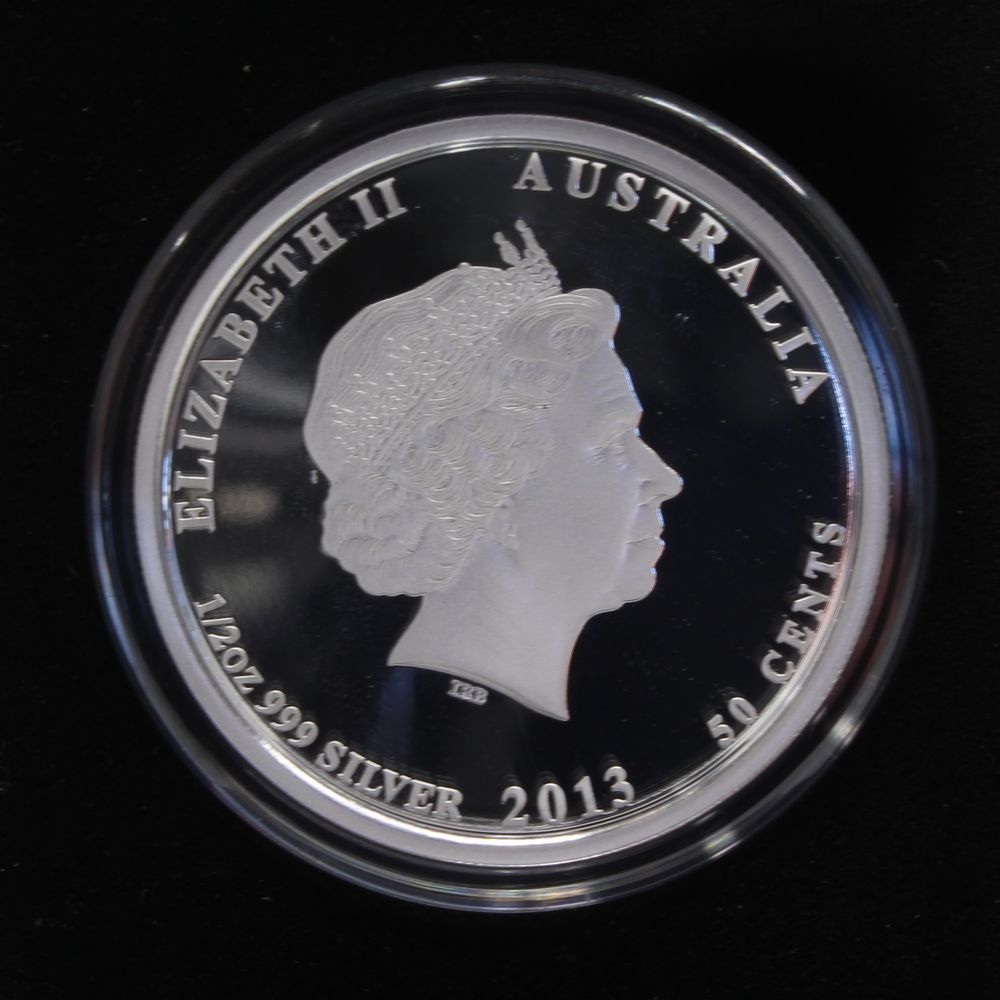 Australia 2013 Silver 1/2 Oz 50 Cent Coin Bird of Australia Budgerigar