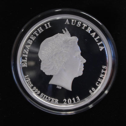 Australia 2013 Silver 1/2 Oz 50 Cent Coin Bird of Australia Budgerigar