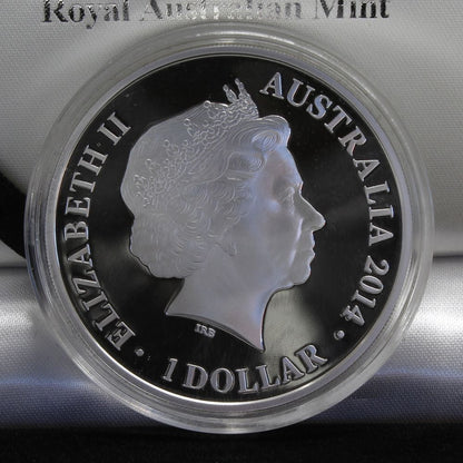 Australia 2014 $1 HOLOGRAPHIC SILVER PROOF COIN - SYDNEY NYE FIREWORKS