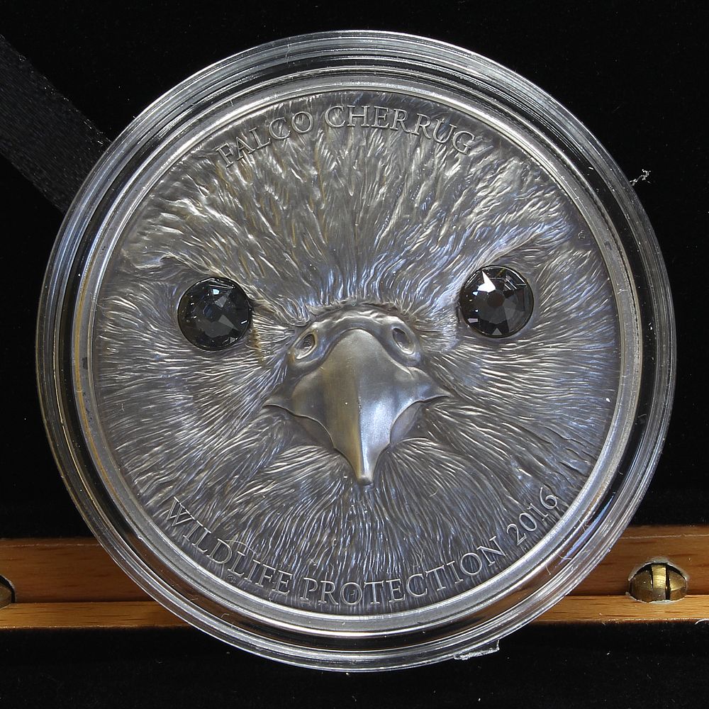 Mongolia 2016 Silver .999 Wildlife Protection Saker Falcon 500 Togrog Coin
