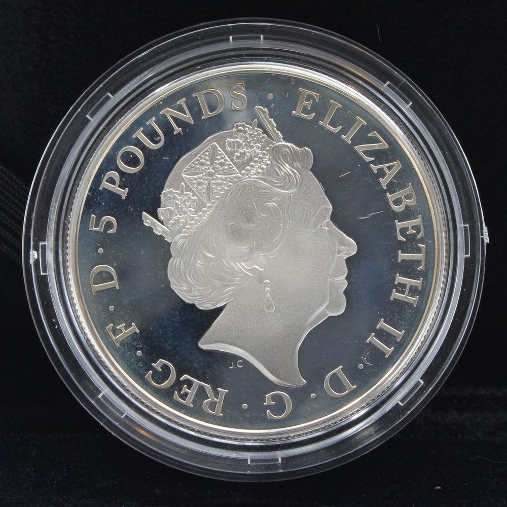 2015 Princess Charlotte Christening Five Pound Crown Silver Proof Coin