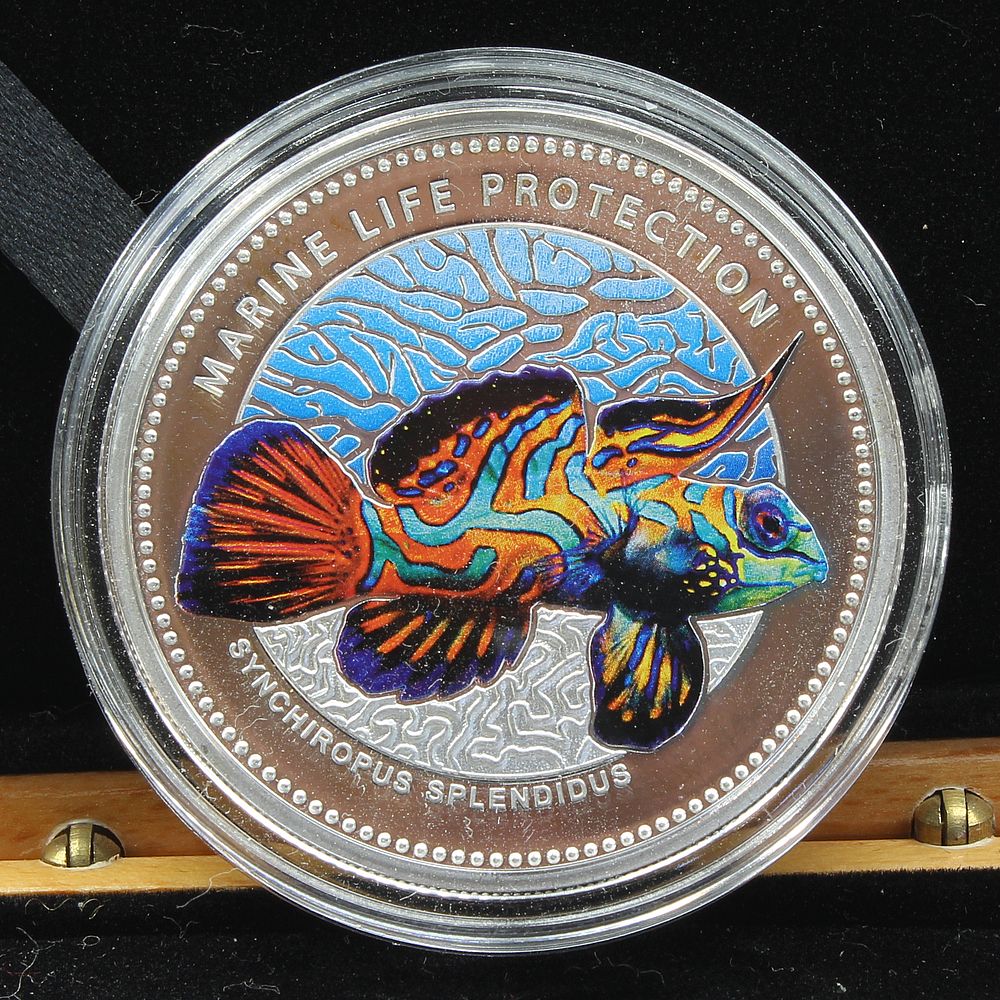 Republic of Palau 2013 Marine Life Protection Mandarin Fish $1 Proof Coin