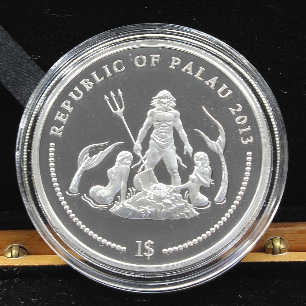Republic of Palau 2013 Marine Life Protection Mandarin Fish $1 Proof Coin