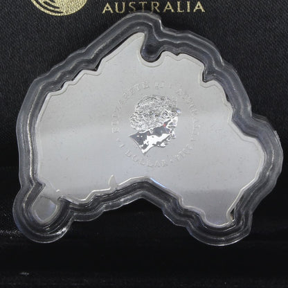 Australia 2014 $1 Koala 1 Oz Map Shaped Coin