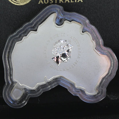 Australia 2012 $1 Emu 1 Oz Map Shaped Coin