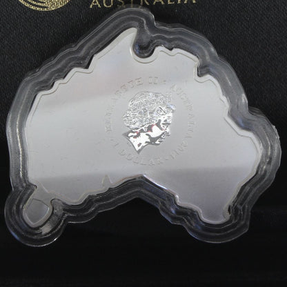Australia 2014 $1 Crocodile 1 Oz Map Shaped Coin