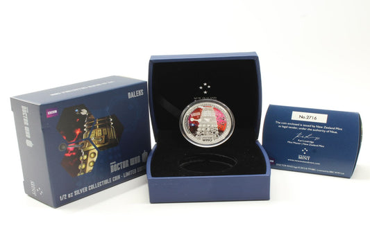 2014 Niue $1 Doctor Who Daleks 1/2oz Silver Proof Coin
