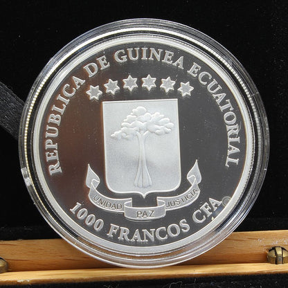 Guinea 2015 Exotic Butterflies Graphium Polycenes 1000 Francs Silver Proof Coin