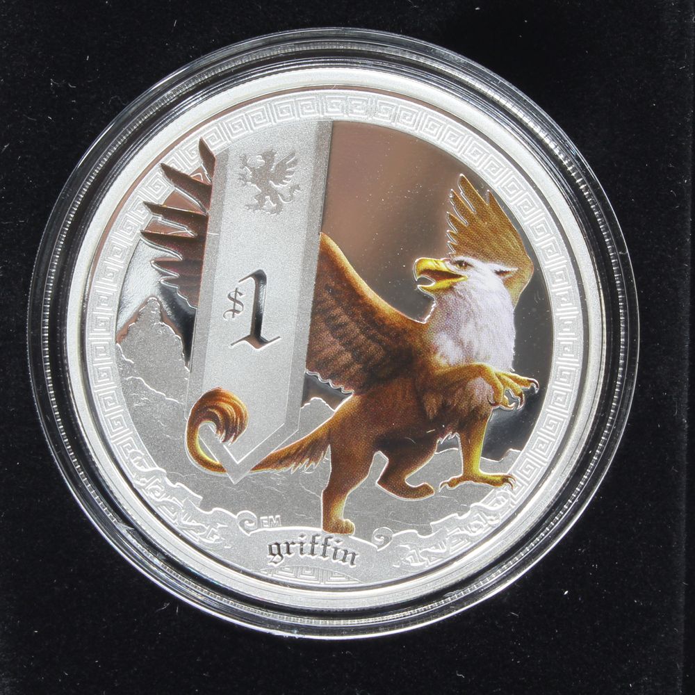 2013 Mythical Creatures GRIFFIN 1oz Silver $1 Proof Coloured Perth Mint Coin