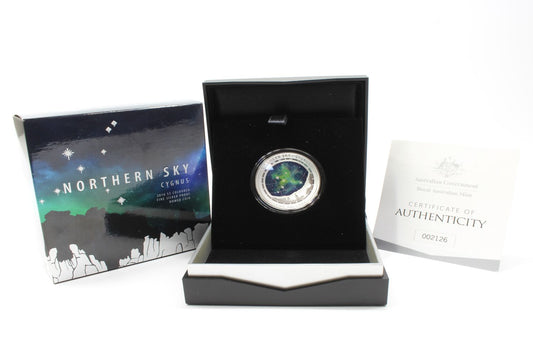 Australia 2016 Northern Sky Cygnus $5 Coloured 1 Oz Silver Proof Domed Coin