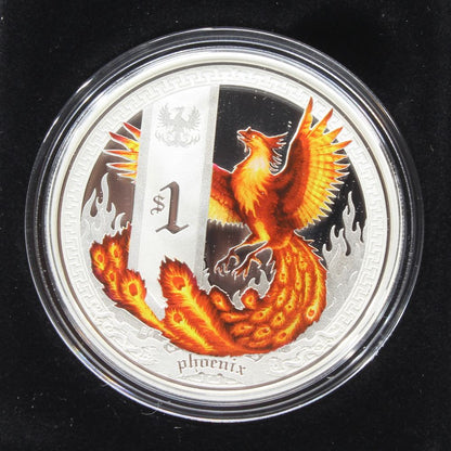 2013 Tuvalu 1 Oz Silver Proof $1 Coin Mythical Creatures Phoenix Perth Mint