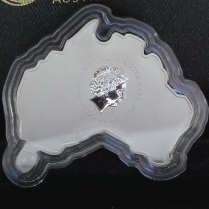 Australia 2015 $1 Redback 1 Oz Map Shaped Coin