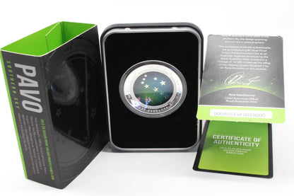 2013 Australia $5 PAVO Southern Sky DOMED 1oz Silver Proof Coloured Coin
