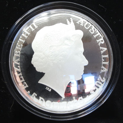 2013 Australia $5 PAVO Southern Sky DOMED 1oz Silver Proof Coloured Coin